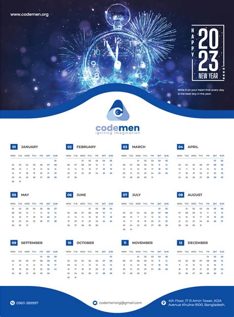 2023 New Year Calendar on Behance