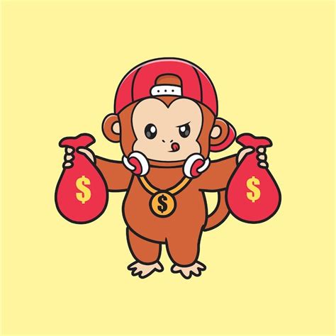 Premium Vector | Burger monkey logo design