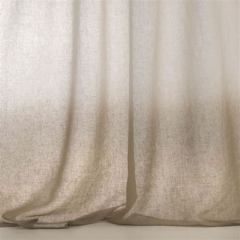 Sheer linen fabric for curtains HORIZON by Dedar