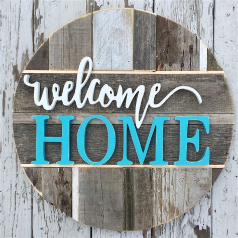 Welcome Home pallet sign Hand Cut Wood sign Welcome Home