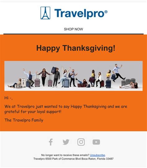 Travelpro: Happy Thanksgiving! | Milled