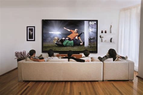 80 Inch TV On Wall | SHARP Movie Themed Rooms, Movie Themes, Movie Room ...