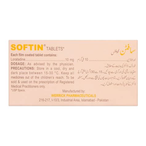 Order Werrick Pharmaceuticals Softin Tablet, 10-Pack Online at Best Price in Pakistan - Naheed.pk