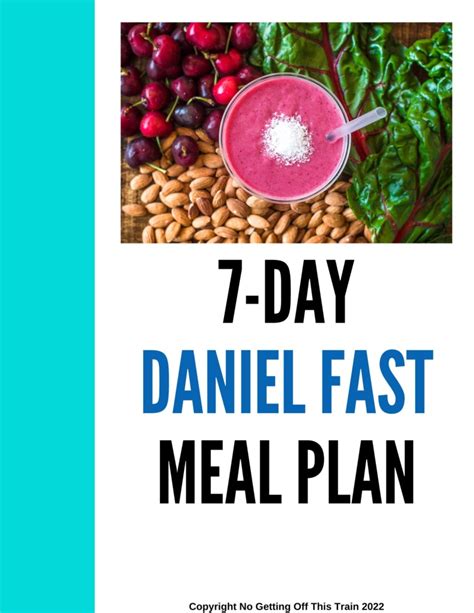 7 Day Daniel Fast Meal Plan (FREE Download!) - No Getting Off This Train