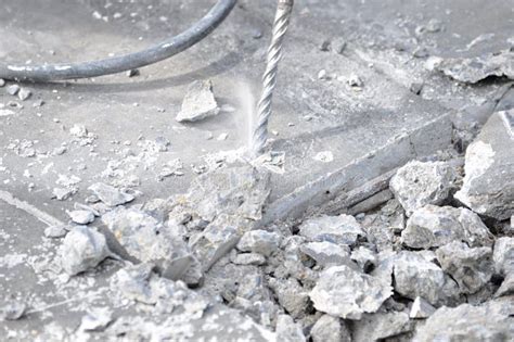 Drilling Machine Breaking Concrete Floor Stock Image - Image of builder, break: 58781309