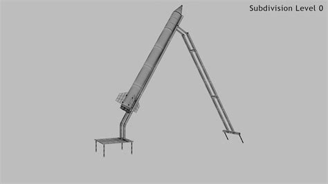 3D Model Qassam 3 Rocket With Launcher - TurboSquid 2147174