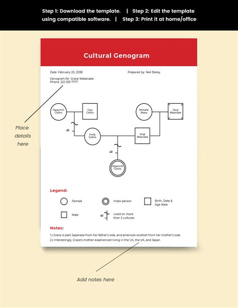 Sample Cultural Genogram Examples in InDesign, Word, Google Docs ...