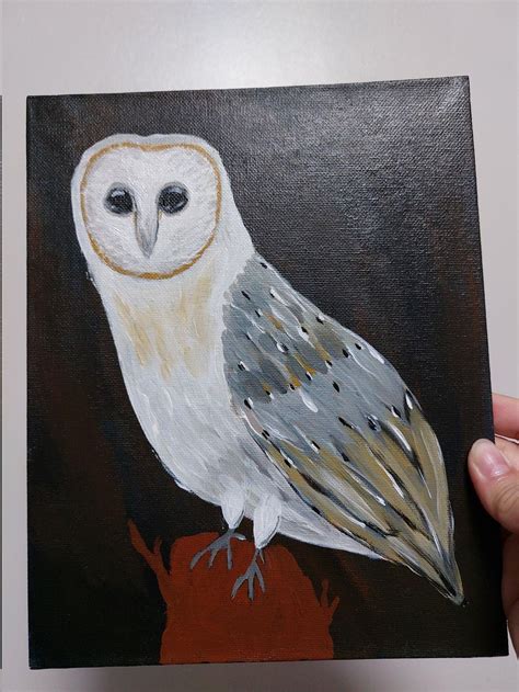Night Owl Acrylic Paint (attempt) | Skillshare Student Project