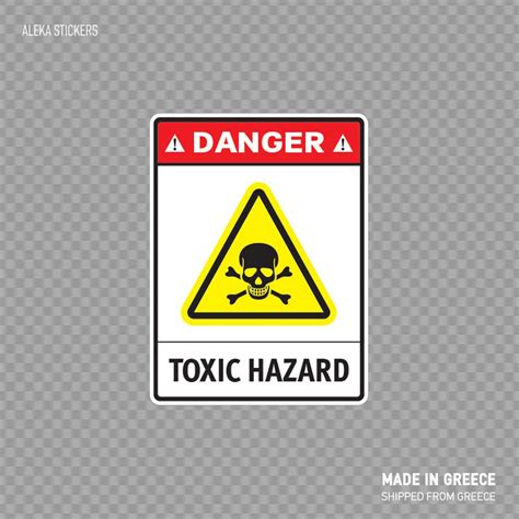 Decal Sticker Danger Toxic Hazard Chemical Sign Quality Signage Clear Guidance X4445 - Etsy