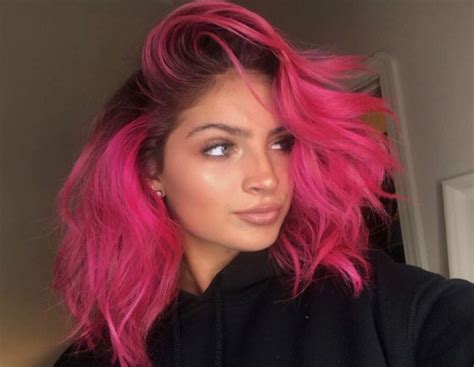 brown to hot pink | Pink hair dye, Hot pink hair, Magenta hair