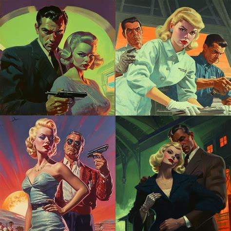 Pulp art Midjourney style | Andrei Kovalev's Midlibrary 2.0