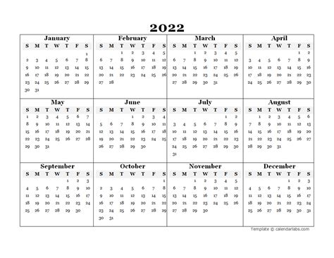 Blank 2022 calendar printable - gretrax