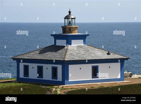 Isla Pancha Lighthouse in Ribadeo, Galicia, Spain Stock Photo - Alamy