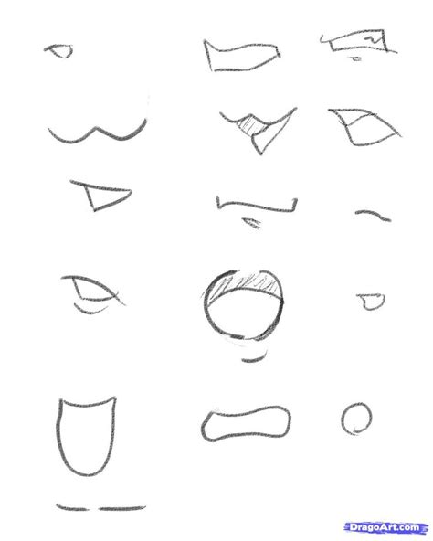 Anime Mouth Sketch Images & Pictures | Anime face drawing, Smile ...