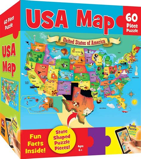 Amazon : 60 Piece Kids USA Map Puzzle Just $5.33 (Reg : $10) (As of 7/29/2018 11.22 AM CDT ...