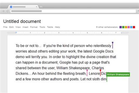 Collaborate with Nietzsche, Dickens, and Shakespeare in Google Docs demo - The Verge