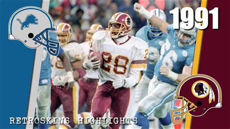 1991: Detroit Lions vs Washington Redskins Remastered NFC Championship ...