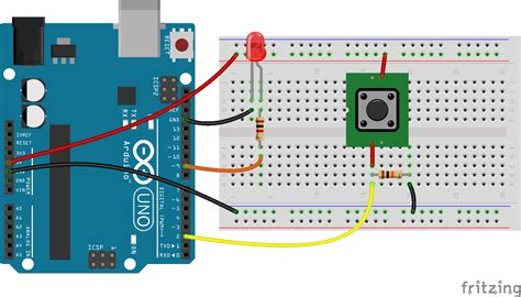 Arduino Push Button Circuit Diagram