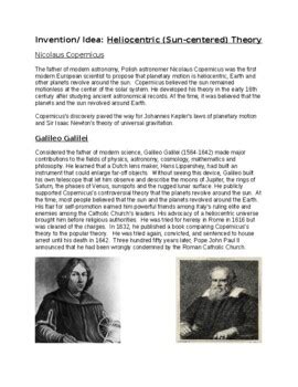 Scientific Revolution Inventions and Ideas by Mr B's History Shoppe