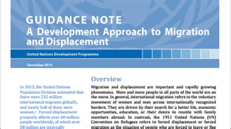 Guidance Note - A Development Approach to Migration and Displacement ...