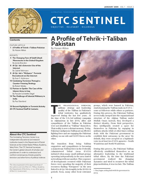 A Profile of Tehrik-i-Taliban Pakistan – Combating Terrorism Center at ...