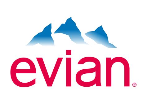 Evian logo | Logok | Natural spring water, Evian, Spring water