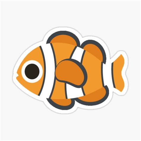 "Fish Emoji (Clownfish)" by ScrappyDesigns | Redbubble