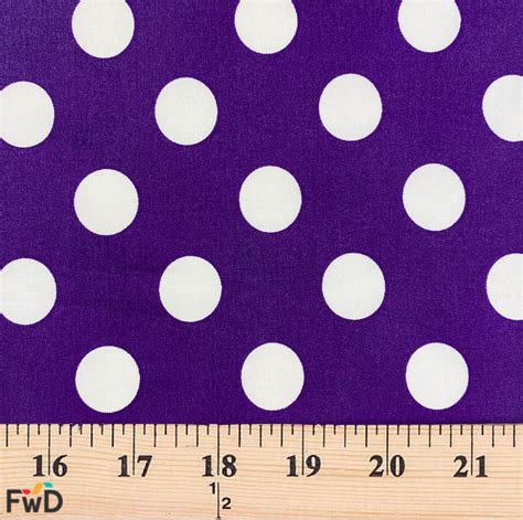 Polka Dot Large Printed Fabric Purple / White 100% Cotton | Etsy