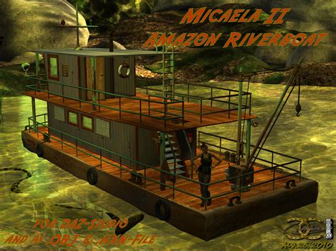 Riverboat as .OBJ and for Poser/DAZ-Studio by ancestorsrelic on DeviantArt