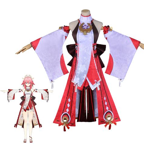 Buy Cosplay Costume Inazuma City Uniform Dress Outfits Halloween Costumes Women for Genshin ...