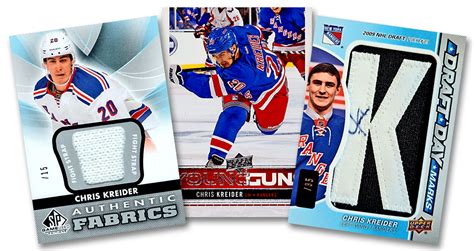 Off The Post: Chris Kreider Hockey Cards, New York Rangers