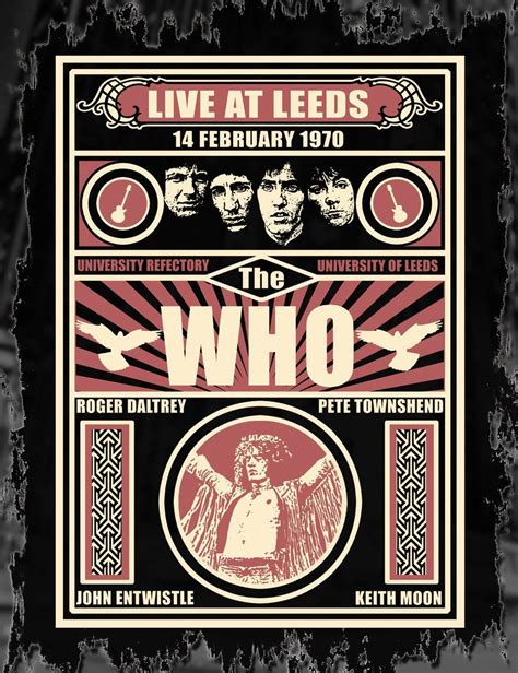 The Who Live University Of Leeds 1970 T-Shirt | Vintage concert posters, Rock poster art ...