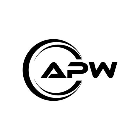 APW letter logo design in illustration. Vector logo, calligraphy ...