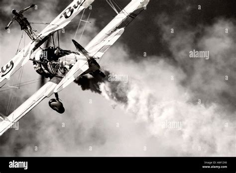 Utterly Butterly Bi-plane on display at Elvington Stock Photo - Alamy