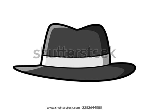 Cartoon Vector Illustration Fedora Hat Isolated Stock Vector (Royalty Free) 2252644085 ...