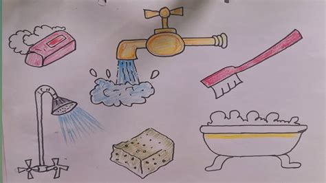 drawing on cleanliness and hygiene | drawing on personal hygiene ...