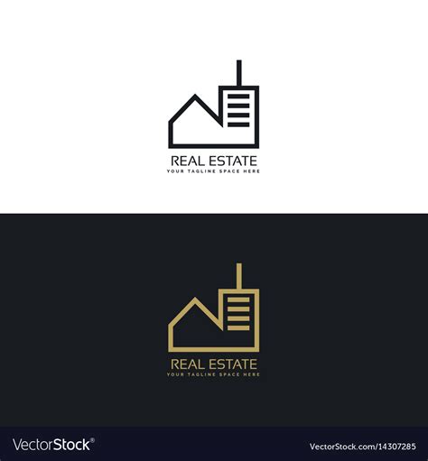 Modern real estate logo design concept Royalty Free Vector