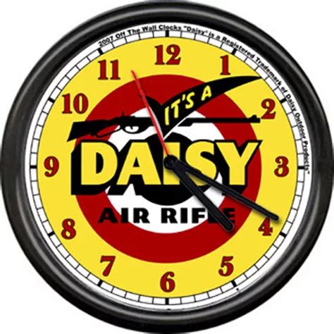 DAISY RED RYDER Museum Air Riflle BB Gun Logo Retro Sign Licensed Wall Clock $26.95 - PicClick