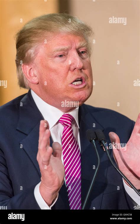 Republican presidential candidate billionaire Donald Trump during a press conference February 15 ...