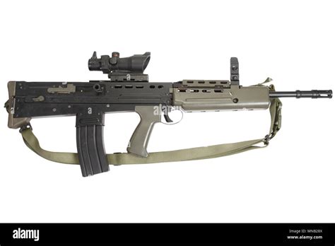 assault rifle L85 isolated on a white background Stock Photo - Alamy