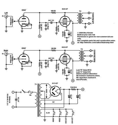 Five Tube Stereo Amplifier Electronics Basics, Electronics Projects ...