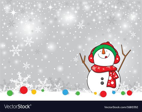 Snowman design for christmas background Royalty Free Vector