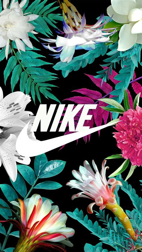 Download Nike Girl Floral Logo Poster Wallpaper | Wallpapers.com