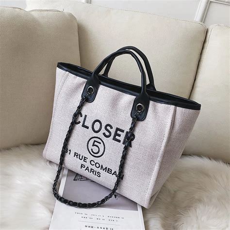 2019 Luxury Brand Bag Fashion Canvas Bags Shopping Handbags Lady Women Girl Large Size Famous ...