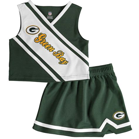 Green Bay Packers Girls Toddler Green Cheerleader Dreams T-Shirt