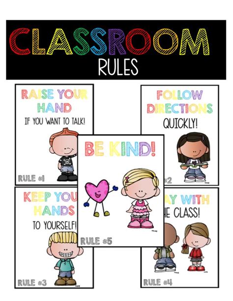 Classroom Rules Posters, Classroom Community, Kindergarten, First Grade, Second Grade ...