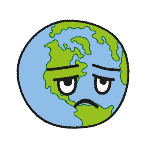 Sad Planet Earth Sticker by Friends of the Earth for iOS & Android | GIPHY