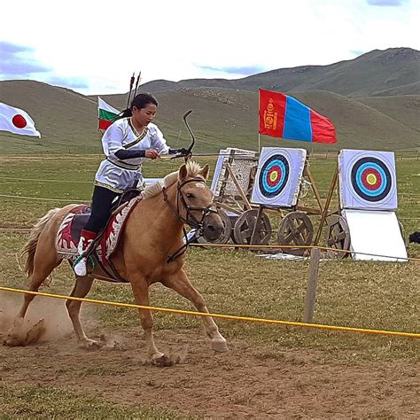 Today at the International Horseback Archery Competition outside Ulaanbaatar, Mongolia. # ...