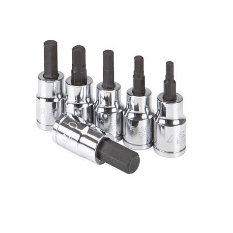 6 Pc 3/8 in. Drive Metric Hex Socket Set