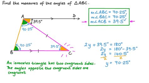 Question Video: Finding the Measures of the Angles of an Isosceles Triangle | Nagwa